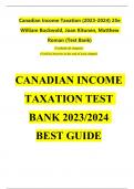 Canadian Income Taxation (2023-2024) 25e William Buckwold, Joan Kitunen, Matthew Roman (Test Bank)