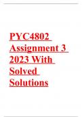 PYC4802 Assignment 3 2023 With Solved Solutions
