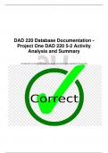 DAD 220 Database Documentation - Project One DAD 220 5-2 Activity  Analysis and Summary Introduction to Structured Query Language (Southern New Hampshire University