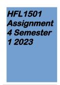 HFL1501 Assignment 4 Semester 1 2023