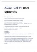 ACCT CH 11 100%  SOLUTION