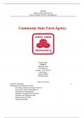 Community State Farm Agency  Prepared By:  Group C Danielle Usher Jeff DeWeese Andrew “Joe” Detolve Betsy Buys Tamara Ellison Michele Baker Table of Contents Executive Summary 3 Management and Operations Plan Licensing, Zoning, and Legal Concerns Curricul