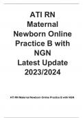 ATI RN  Maternal Newborn Online Practice B with NGN  Latest Update 2023/2024