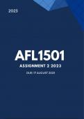 AFL1501 Assignment 2 semester 2 2023