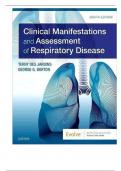 Test Bank for Clinical Manifestations and Assessment of Respiratory Disease 8th Edition by Des Jardins ISBN NO:0323553699