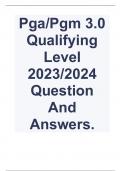 Pga/Pgm 3.0 Qualifying Level 2023/2024 Question And Answers.