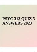 PSYC 312 Questions With Answers | Latest 2023-2024