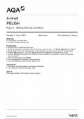 AQA A LEVEL POLISH QUESTION PAPER 2 JUNE 2023 (7687/2: Writing (Set texts and films))