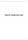 PED3701 EXAM PACK 2022, University of South Africa (Unisa)