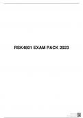 RSK4801 EXAM PACK 2023, University of South Africa (Unisa)