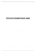 STA1610 EXAM PACK 2020, University of South Africa (Unisa)