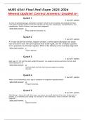 NURS 6541 Final Pedi Exam 2023-2024  Newest Update/ Correct Answers/ Graded A+ 
