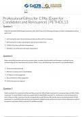 LAW 447 Professional Ethics for CPAs (Exam forCandidates and Reissuance) PETHOL13