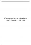 TEST BANK ADULT DEVELOPMENT AND AGING CAVANAUGH 7TH EDITION