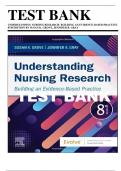 TEST BANK  UNDERSTANDING NURSING RESEARCH: BUILDING AN EVIDENCE-BASED PRACTICE 8TH EDITION BY SUSAN K. GROVE, JENNIFER R. GRAY