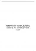 TEST BANK FOR MEDICAL-SURGICAL NURSING, 8TH EDITION: JOYCE M. BLACK