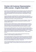 Florida 4-40 Customer Representative (CIR) License – English Exam 2023