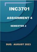 INC3701 Assignment 4 2023  Comprehensive and Correct Answers,(UNIQUE NO:792515) DUE: AUGUST 2023