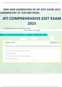 NGN NEW GENERATION OF ATI EXIT EXAM 2023 (ANSWER KEY AT THE END PAGE) ATI COMPREHENSIVE EXIT EXAM 2023  ATI COMPREHENSIVE EXIT EXAM 2023 WITH NGN (Answer Key at the End)
