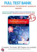 Test Bank For Pathophysiology 7th Edition by Jacquelyn L. Banasik Chapter 1-54|Complete Guide 2022