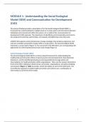 MODULE 1: Understanding the Social Ecological Model (SEM) and Communication for Development (C4D)