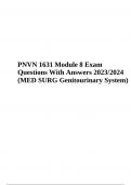 PNVN 1631 Module 8 Exam Questions With Answers 2023/2024 | Laetst Answers Graded A+