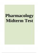 Advanced Pharmacology Midterm Exam Questions With Answers | Latest 2023/2024 | Walden University