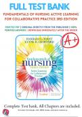 Test Bank for Fundamentals of Nursing Active Learning for Collaborative Practice 3rd Edition By Barbara L Yoost; Lynne R Crawford (2023-2024) 9780323834667 Chapter 1-42 Questions and Answers A+