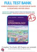Test Bank for Gordis Epidemiology 6th Edition By David D Celentano; Moyses Szklo (2020-2021) /9780323552295/ Chapter 1-20 Questions and Answers A+