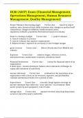 DLM (ASCP) Exam (Financial Management, Operations Management, Human Resource Management, Quality Management)