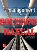 Management: A Practical Introduction 9th Edition by Kinicki, Williams. All 16 Chapters. 1216 Pages. SOLUTION MANUAL and TEACHING RESOURCE/GUIDE