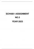 SCH4801 ASSIGNMENT NO.3 YEAR 2023 DUE DATE (29 SEP 2023)
