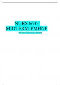NURS 6635 MIDTERM-PMHNP With 100% verified solutions-2023-2024