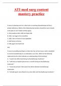 ATI med surg content mastery practice