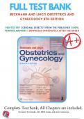 Test Bank For Beckmann and Ling's Obstetrics and Gynecology 8th Edition By Robert Casanova | 2022-2023 | 9781496353092 | Chapter 1-50 | Complete Questions And Answers A+Excel in your exams with the Test Bank for Beckmann and Ling's Obstetrics and Gy