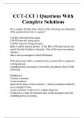 CCT-CCI 1 Questions With Complete Solutions
