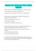 Hondros Nur 160 Exam 2 With Verified Solutions