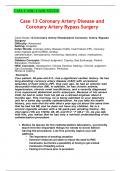 Case 13 Coronary Artery Disease and Coronary Artery Bypass Surgery 9CAD: CABG CASE STUDY)
