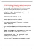 MKT 291 Final Exam Study Guide questions with correct answers