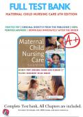 Test Bank For Maternal Child Nursing Care 6th Edition By David Wilson, Marilyn Hockenberry, Shannon Perry, Kathryn Alden, Deitra Lowdermilk, Mary Catherine C | 2018-2019 | 9780323549387 | Chapter 1-49  | Complete Questions And Answers A+