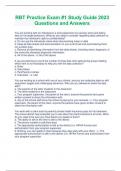 RBT Practice Exam #1 Study Guide 2023 Questions and Answers