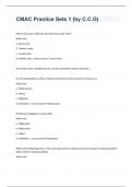 CMAC Practice Sets 1 (by C.C.G) question n answers graded A+ 2023
