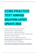 CCMA PRACTICE  TEST VERIFIED  SOLUTION LATEST  UPDATE 2023