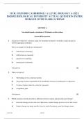  OCR: OXFORD CAMBRIDGE: A LEVEL BIOLOGY A-2021: H420/02 BIOLOGICAL DIVERSITY ACTUAL QUESTION PAPER MERGED WITH MARK SCHEME