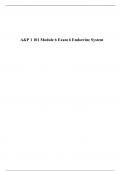 A&P 1 101 Module 6 Exam 6 Endocrine System