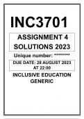 INC3701 ASSIGNMENT 4 SOLUTIONS 2023 UNISA INCLUSIVE EDUCATION 