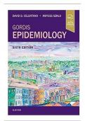 Test Bank for Gordis Epidemiology 6th Edition by David D Celentano: ISBN-10 0323552293 ISBN-13 978-0275972165, A+ guide