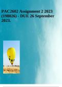 PAC2602 Assignment 2 2023 (198026) - DUE 26 September 2023.