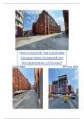 68/70 NEA Example, To what extent has sustainable transport been introduced into the regeneration of Ancoats?