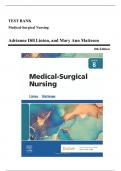Test Bank - Medical-Surgical Nursing, 8th Edition (Linton, 2023), Chapter 1-63 | All Chapters